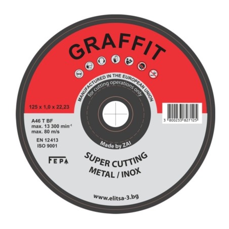 GRAFFIT Cutting disc for metal/stainless steel